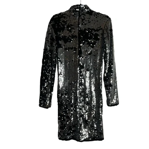Isabel Marant Marnela Black Sequin Cut-Out Mini Cocktail Dress size 38/US 6